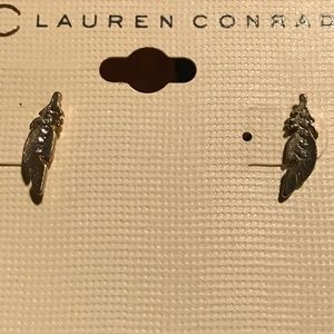 3 for $10: NWOT Lauren Conrad Silver Feather Studs
